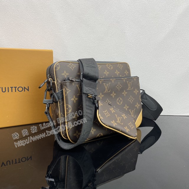 Lv路易威登2023專櫃新款Trio郵差包 LV老花單肩斜挎女包 M46694 ydh5113